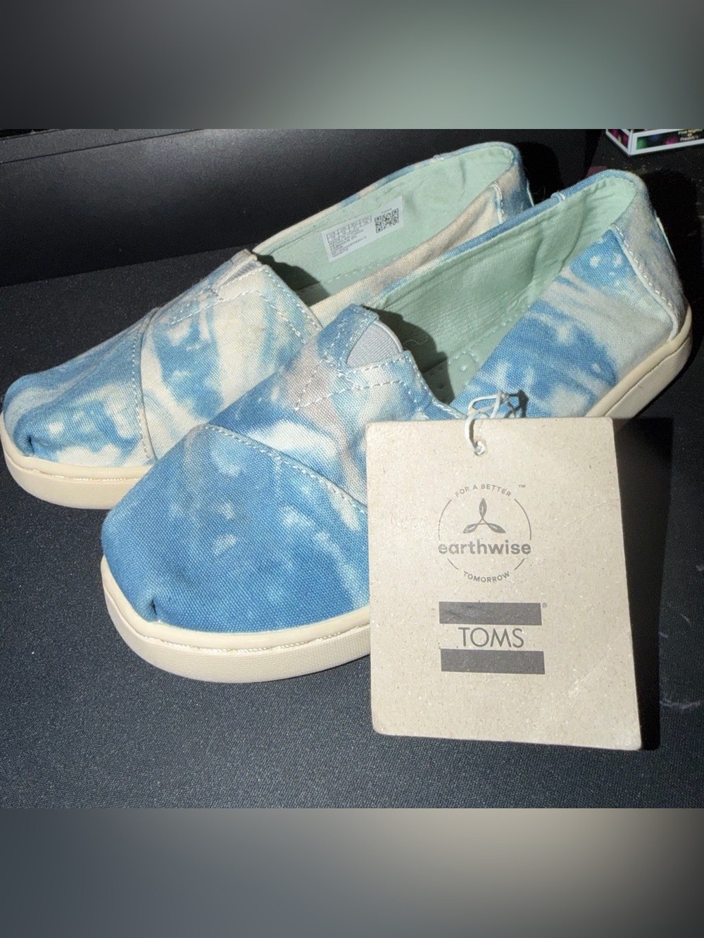 Toms Women’s Tie-Dye Slip-On Flats - Blue & White